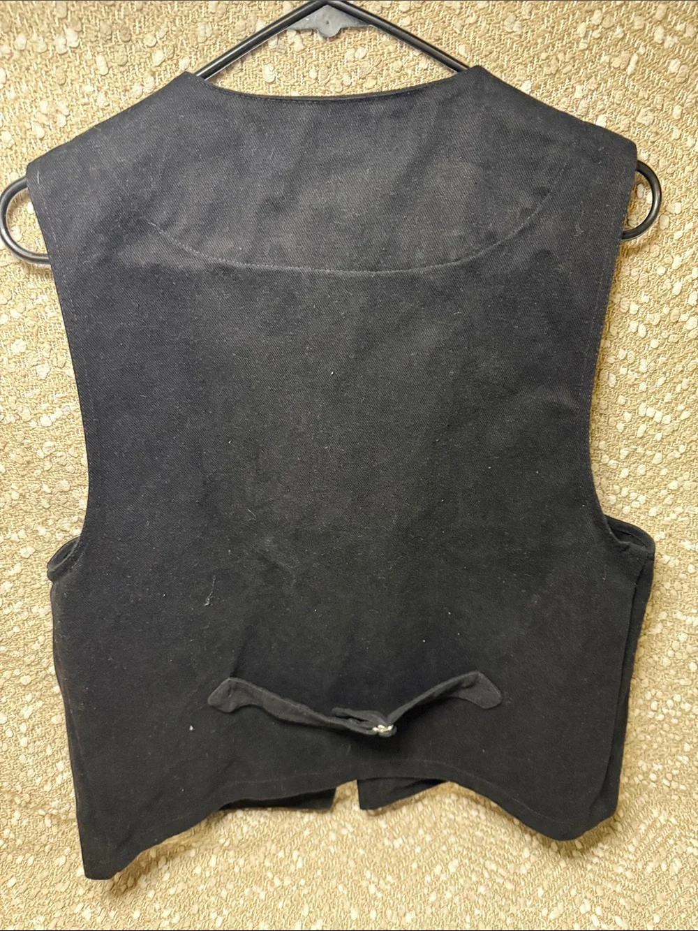 Men's Black Tailored Vest with Notch Lapel